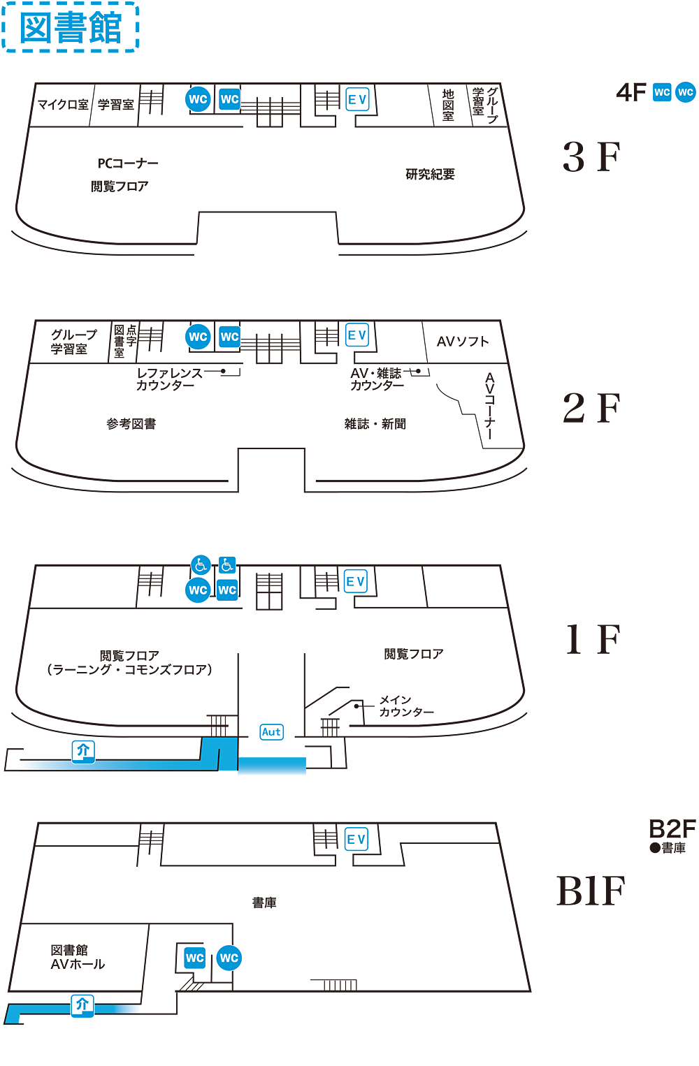 バリアフリーMAP／図書館